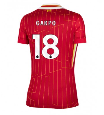 Liverpool Cody Gakpo #18 Primera Equipación Mujer 2024-25 Manga Corta